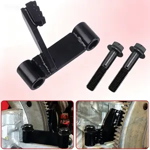 Steel Flywheel Locking Tool Black Oxide Flexplate Holder Compatible Chevy LS 1 2 3 LSX Engine Locking Holder Heavy Duty Reusable Flexplate Locking Tool Black Oxide Finish Engine Locking Tool for GM LS Series