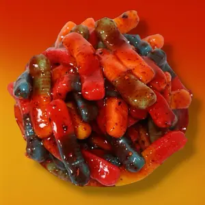 Chamomucho Homemade Chamoy Sour Worms – Bursting with Sweet & Tangy Flavor in Every Bite