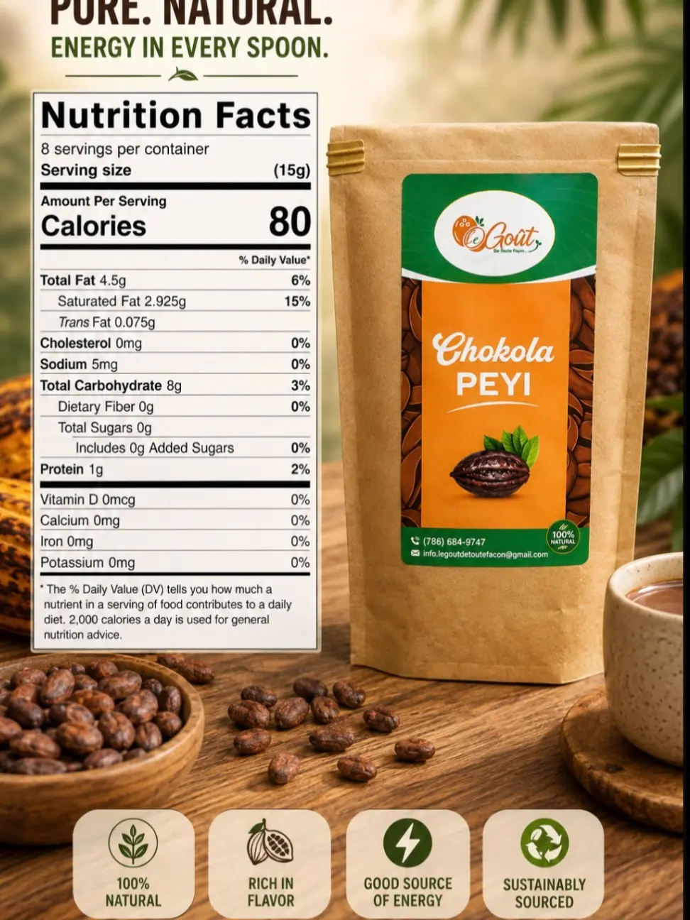 96 balls Haitian Chocolate  for Hot Chocolate, Traditional Cocoa Balls, Rich Cocoa Flavor,box of  32 Pack, 96 balls .