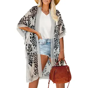 Women's Kimono Beach Cover up for Summer Bathing Suits Cardigans Casual Loose Swimwear 2026