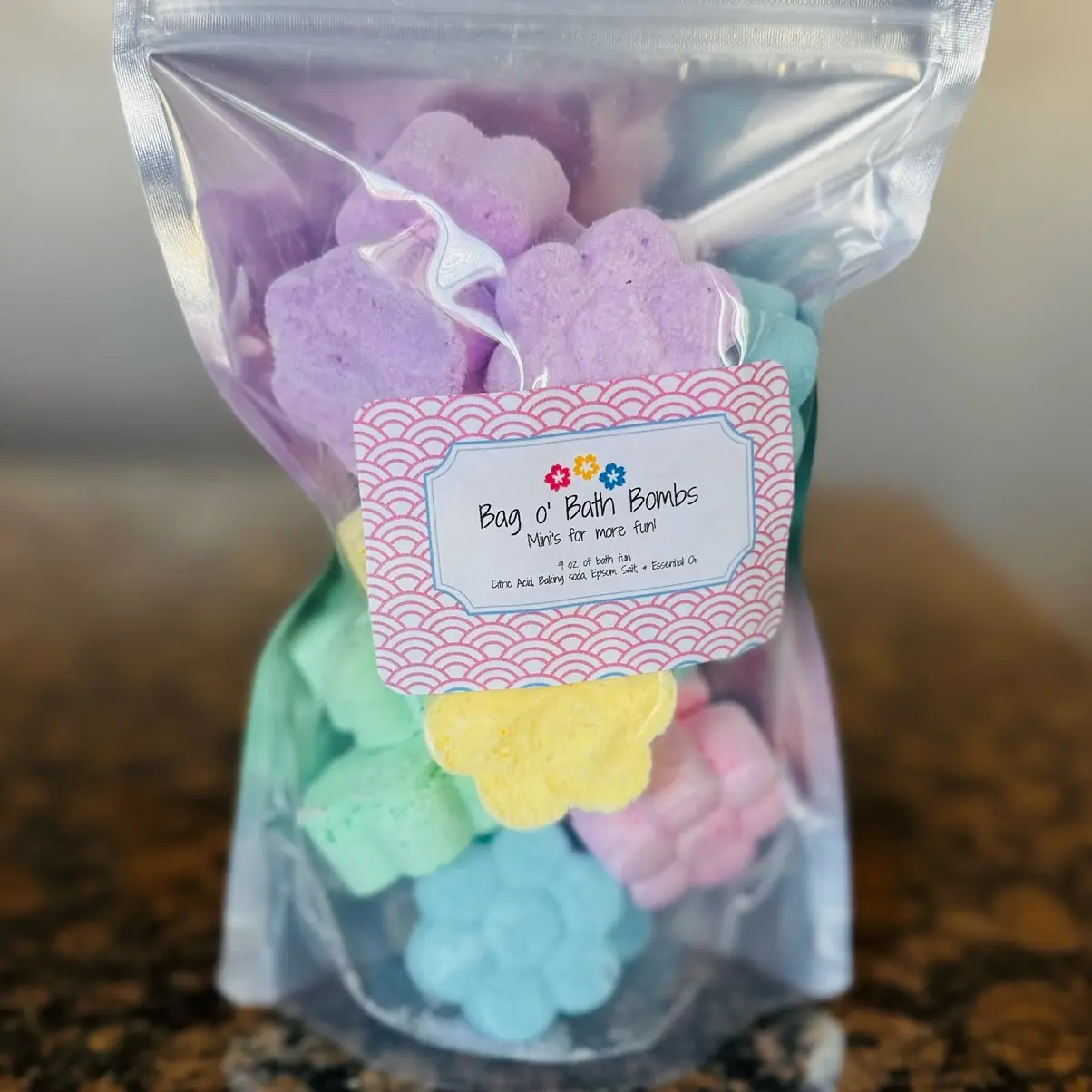 Bag of bath bombs / stocking stuffers Bag of bath bombs / stocking stuffers