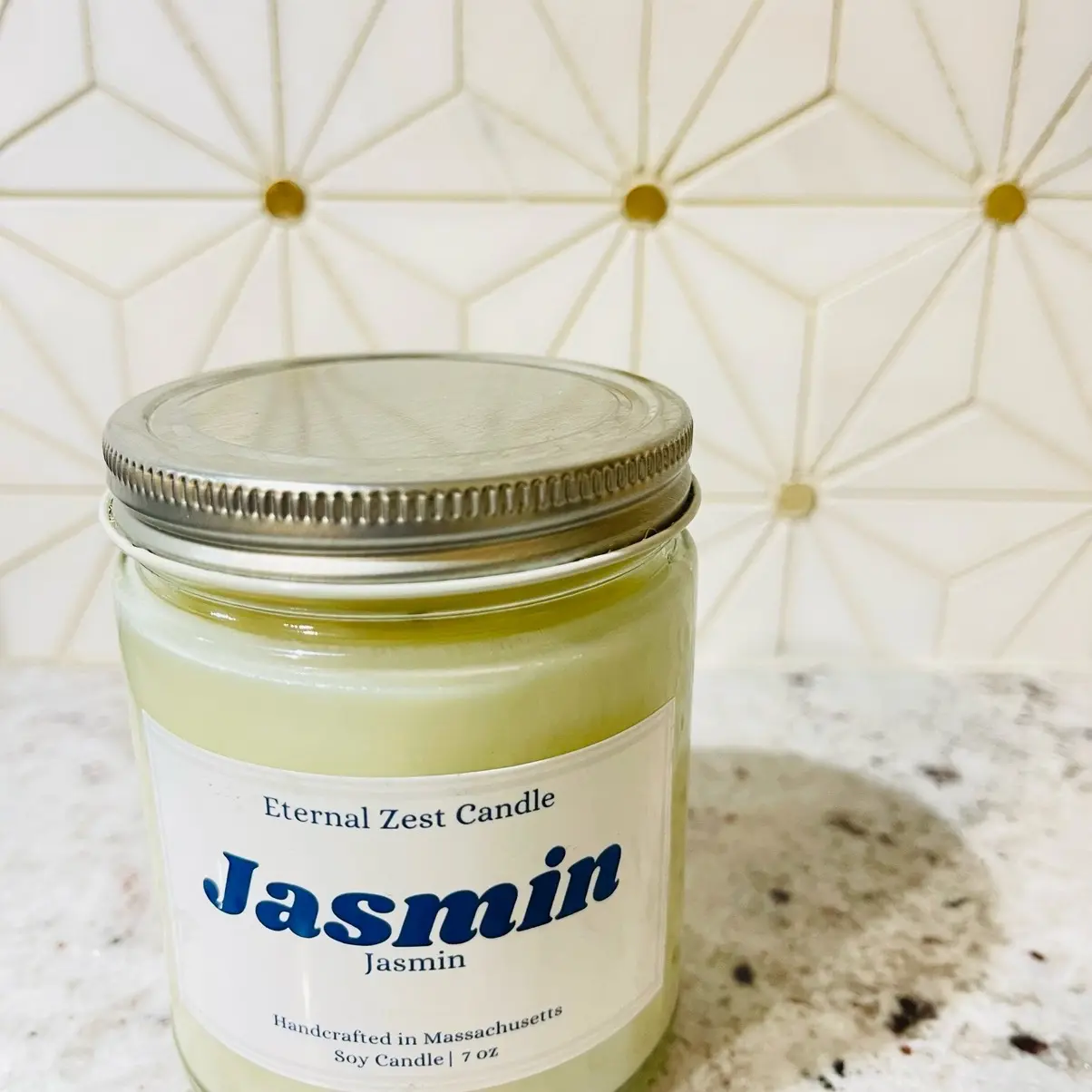 Eternalzest’s all natural soy wax Jasmin candle , spring candle, home decor, gift, toxic free, safe for kids and pets Decoration Scented Light Fragrance Aroma