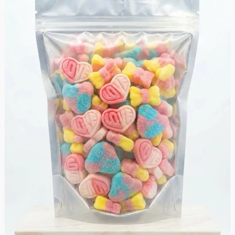 3 Variety Mix Swedish Style Sour Blueberry & Strawberry Bears, Butterflies, hearts gummies candy half  pound bulk Bag fun and Colorful Snack