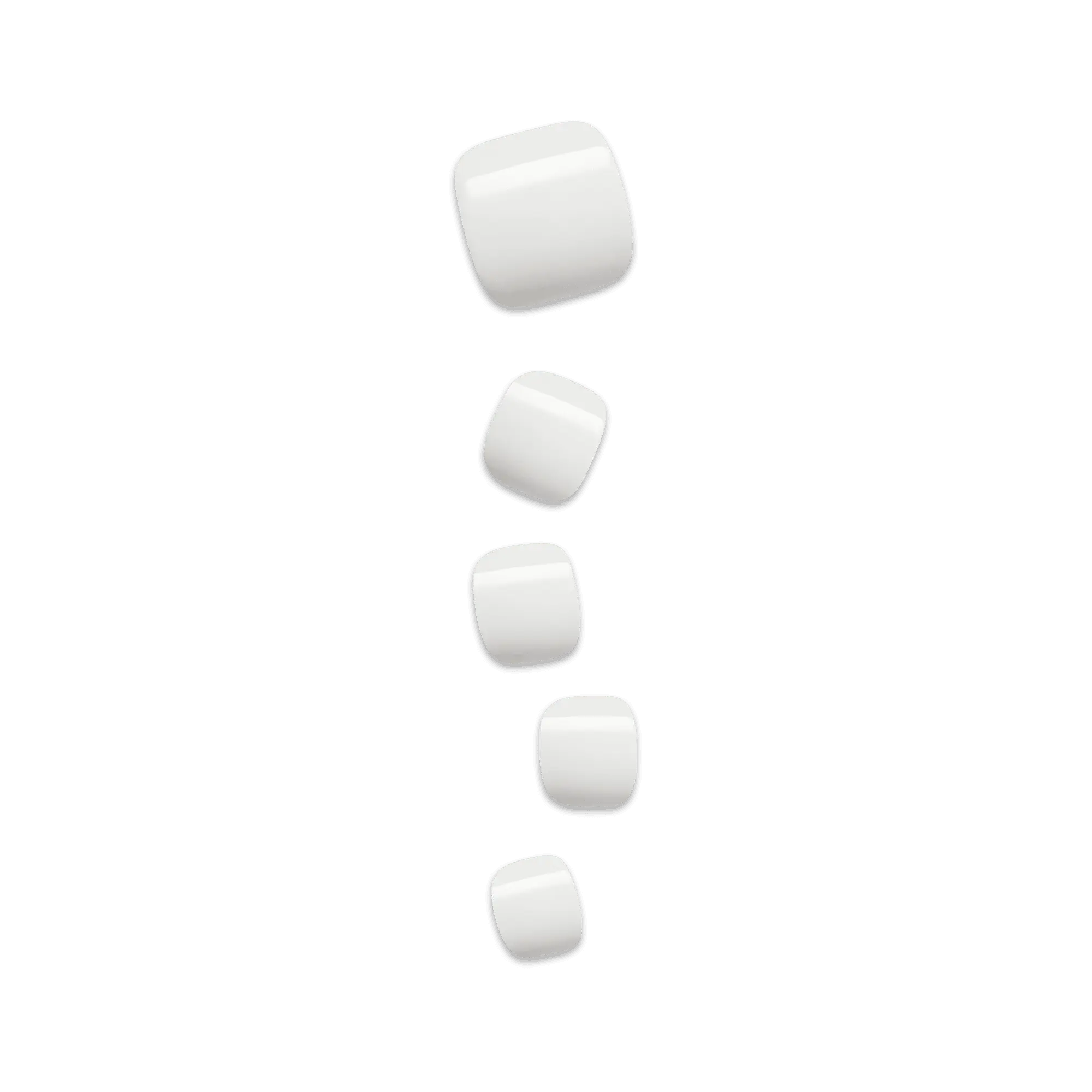 Impress Color No Glue Fake Press On Toenails - Feel The Beat | Solid, White, Short, Squoval, Pedicure