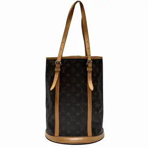 Pre-owned Louis Vuitton Canvas Shoulder Bags Bucket GM Monogram bag