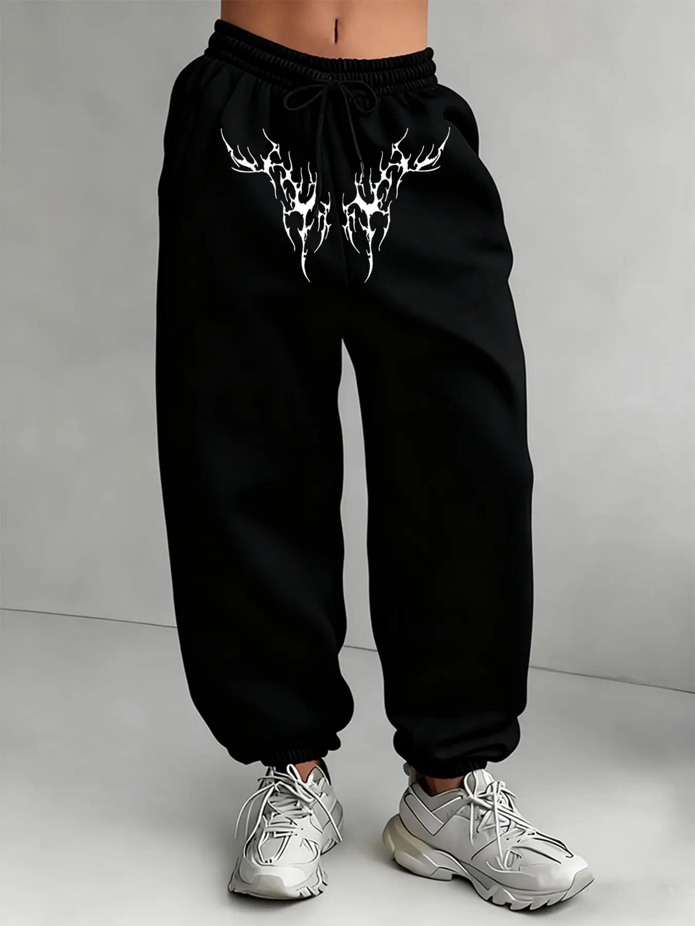 Men's Elastic Waist Drawstring Tapered Sweatpants, Casual Retro Street Style Joggers for Fashion Lovers, Comfortable Fitness Bottoms for Fall & Winter, Casual Athletic Jogging