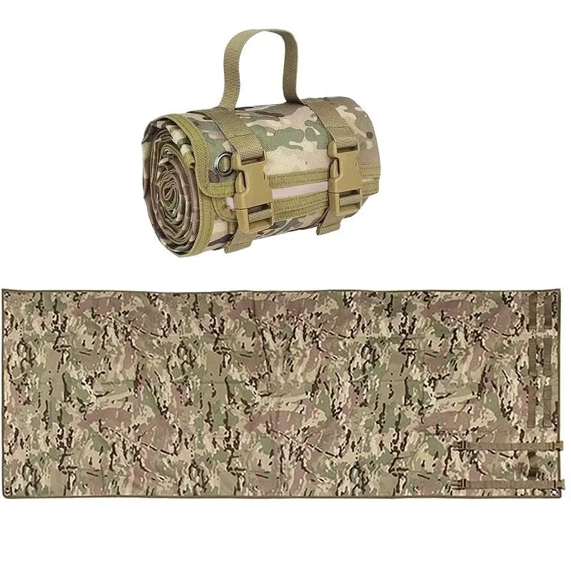 Outdoor Camping Tactical Training Shooting Pad, Sandproof Oxford Cloth Anti-slip Pad, Waterproof & Moisture-proof Folding Pad, Picnic Blanket Portable Straps