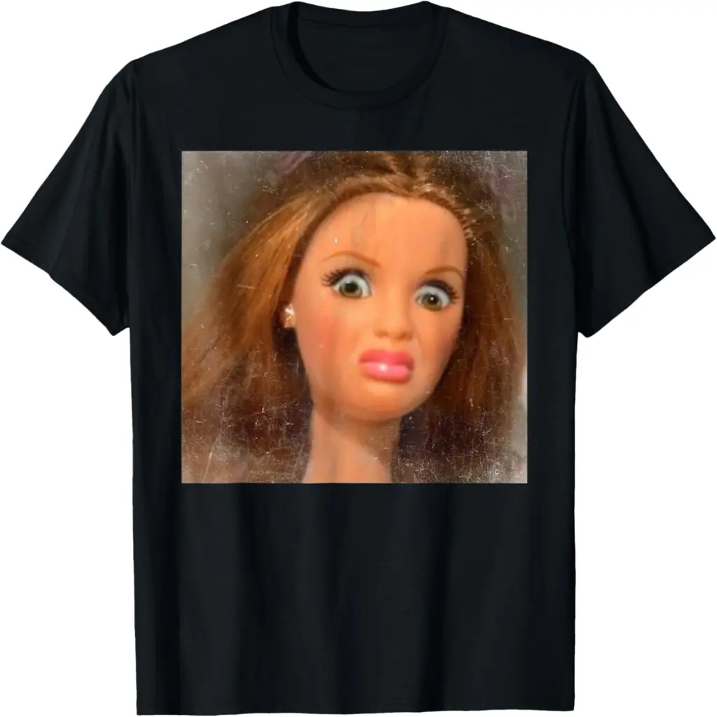 Funny Disgusting Doll face Meme T-Shirt