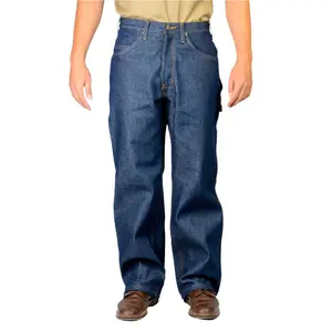 Ben Davis Carpenter Pants Indigo Denim - Heavyweight 100% Cotton, Relaxed Fit, Multiple Pockets, Hammer Loop, Ideal for Tough Jobs