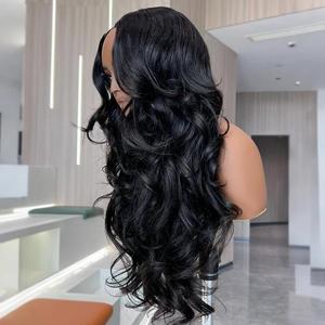 ISEE HAIR 250% Density Straight Pre-Styled Butterfly Cut Layer U/V Part Sew In Wig Natural Black Human Hair Wigs Vacation Hair #Summervibes#ISEECrochetNewArrivals