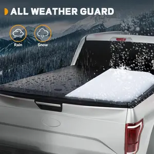 YITAMOTOR All Weather Guard Soft Roll Up Truck Bed Tonneau Cover Fit for Chevy Silverado/GMC Sierra 1500 New Body 2007-2025, Fit for Chevy Silverado/GMC Sierra 2500 3500 HD 2007-2019, with 6.6 ft Bed Without Multi-Flex Tailgate