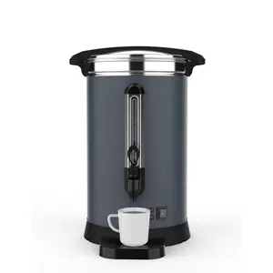 80 Cups Stainless Steel Coffee Urn, 12L Double Wall Commercial Coffee Maker, Large Capacity Hot Water Dispenser for Buffet Wedding Party Gathering