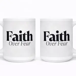 Faith over fear coffee mug
