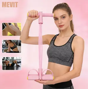 Multifunction Tension Rope, 6-Tube Elastic Yoga Pedal Puller Resistance Band, Elastic Pull Rope Fitness, Full-Body Workout at Home Gym, Exercise Sit-up, Yoga, Abdominal Training