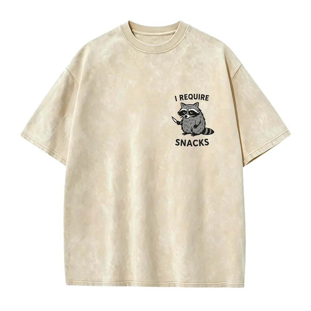 I Require Snacks T-Shirt, Raccoon T-Shirt, Feral Snack Tee, Goblincore Animal Lover Gift, Raccoon Meme Shirt, Chaotic Shirt