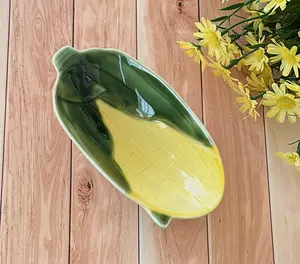 Multi-Purpose Ceramic Corn Snack Plate