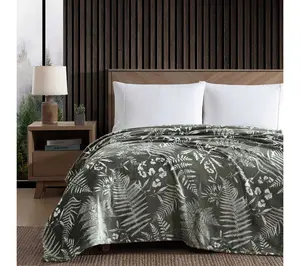 Eddie Bauer Fern Garden Green Plush Fleece King Blanket Eddie Bauer Fern Garden Green Plush Fleece King Blanket