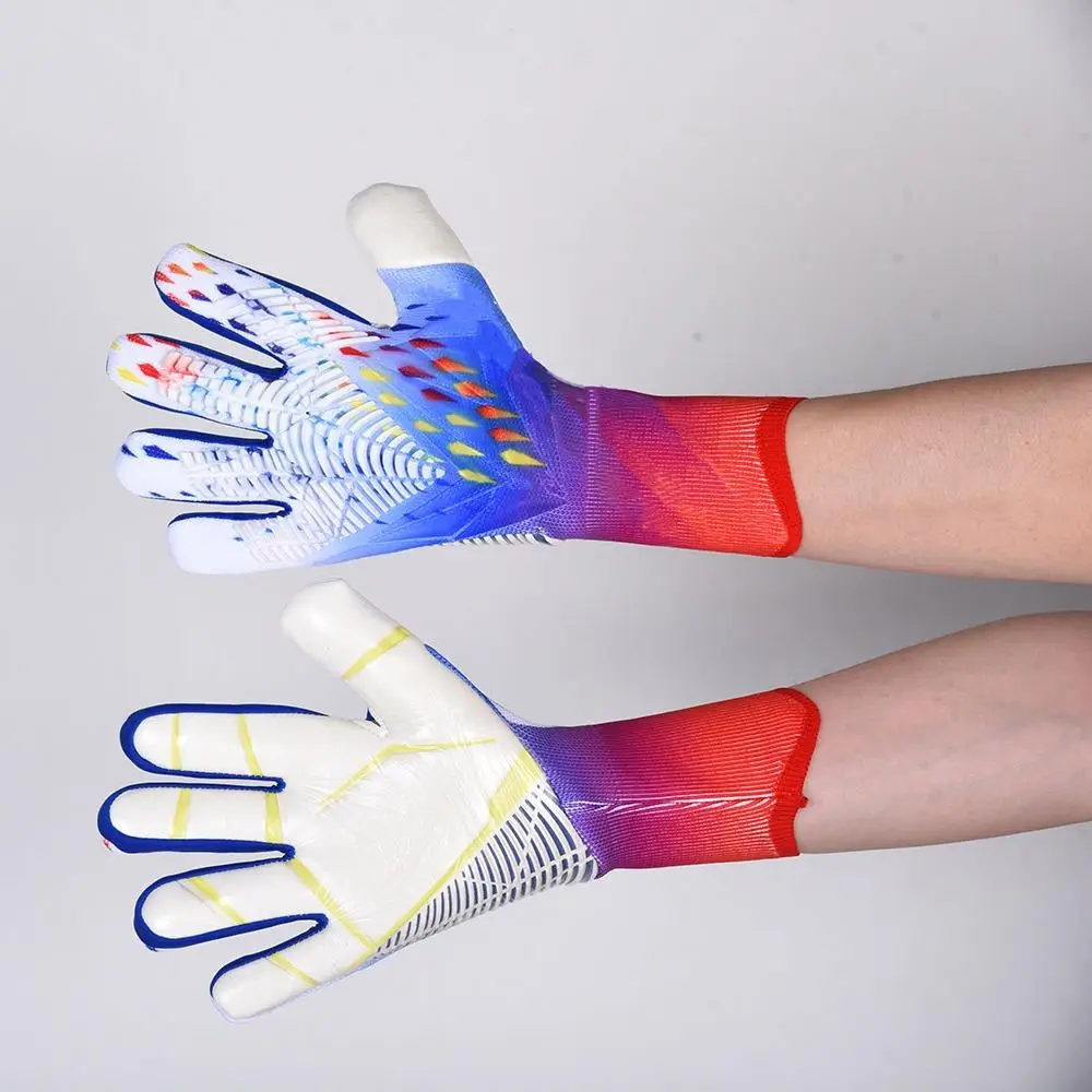 Latex Soccer Goalkeeper Gloves, 1 Pair Comfortable Breathable Versatile Sports Impact Protection Accessories, Durable Non-slip Gloves, Gloves for Men,