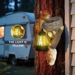🐿️Squirrel Family Solar Lantern - Tree Mounted Garden Decor | Perfect Valentine's Day Gift