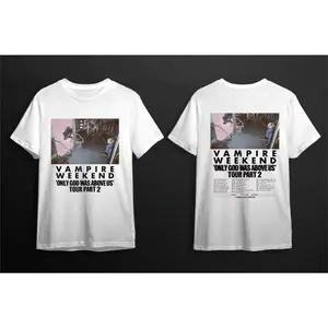 Vampire Weekend 2025 North American Tour Double Sided T Shirt All Size