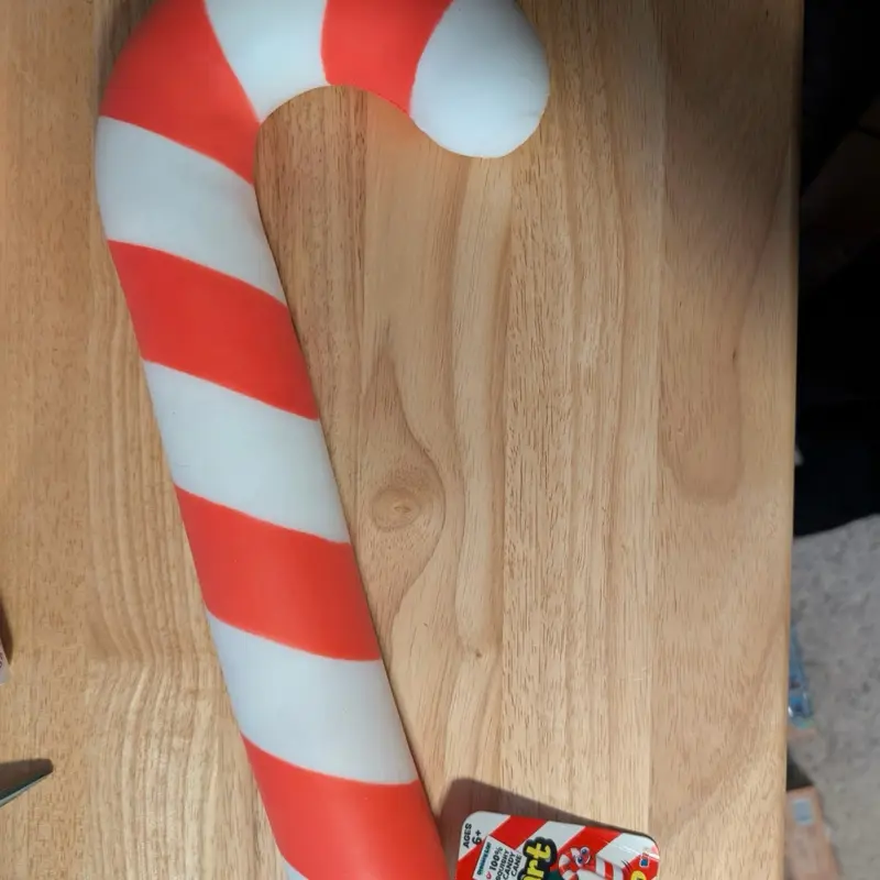 Smushmart Jumbo Candycane Squeeze Toy, Kids' Stress Relief Fidget Accessory Smushmart Jumbo Candycane Squeeze Toy, Kids' Stress Relief Fidget Accessory