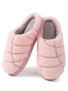 Women's Slippers Solid Color Concha Shaped Plush Slippers, Casual Soft Comfortable Home Slippers, Warm Slippers for Indoor & Outdoor Use for All Seasons, Footwear