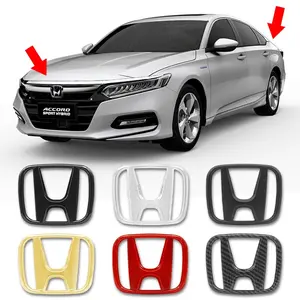 Car Front Grille Logo Hood Logo Badge Sticker Trunk Accessories For Honda Civic Fit Jazz Accord CRV HRV City Odyssey Passport Pilot Vezel