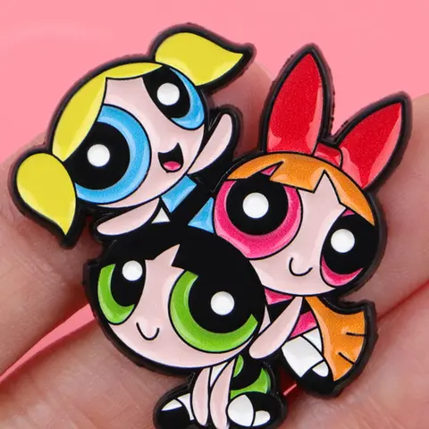 Cool Girl Enamel Lapel Brooch, Trendy Zinc Alloy Cartoon Movie Badge, Versatile Backpack Sweater Accessory for Parties, Stylish Casual Wear for All Seasons, Durable Metal Pins, Fashion Accessory, Clip