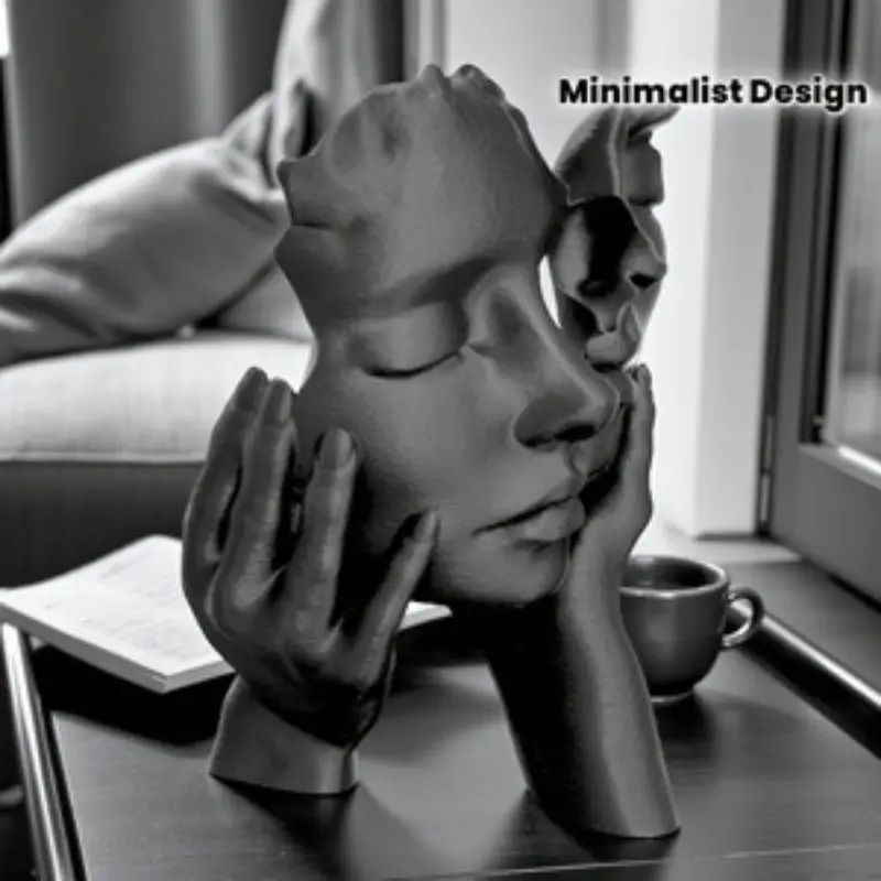 Creative European Home Office Bedroom Embrace Abstract Figure Statue Figurine Decoration, Figurines Decor, Suitable for Bedroom/office, Computer Desktop, Fashionable Look, Resin Figurine Statue