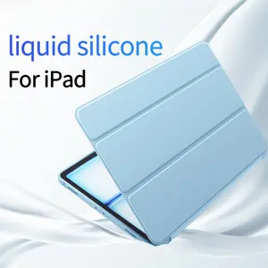 Ultra Slim Liquid Silicone Case for iPad 10th/11th Gen, iPad Air 6/7, iPad Pro 11 Inch, iPad Mini 6/7, Lightweight Soft Flexible Tablet Cover, Tablet Casing, Shockproof Cushion, Full Body Protective, Protection