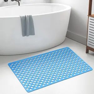Bath Mat with Drain Holes Non Slip Bath Mat Easy Clean Bathtub Mat with Drain Holes and Suction Cups Bathroom Accessories