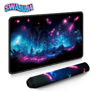 Large Gaming Mouse Pad, Dream Forest Design, Perfect Gift for Card Game Enthusiasts, Suitable for Mtg, Tcg, and Desktop Games