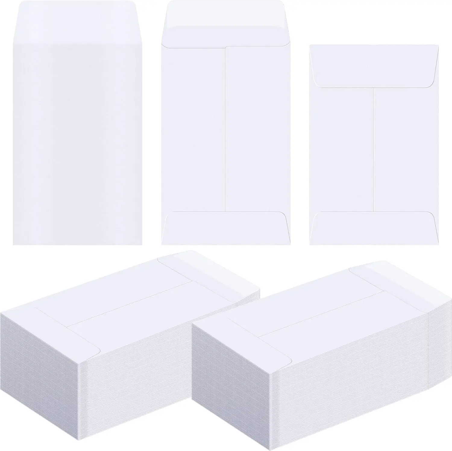 1000 Pcs 2.25 x 3.5 Inch White Small Self Adhesive Coin Envelopes Bulk, Seed Packets Envelopes for Money Cash Key Storage Home Office Supplies