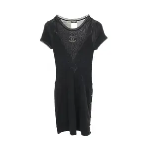 Pre-owned CHANEL Cotton Small Leather Goods Coco Mark Lion Button Dress 1506262101219689098