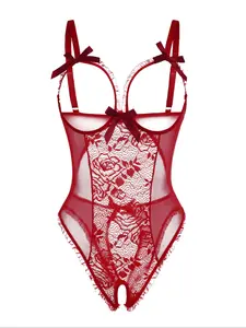 Women's Sexy Fitted Jumpsuit, Sheer Bodysuit, Deep V Neck, Semi-Transparent Thin Straps, Soft Breathable Fabric, All Seasons