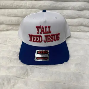 Y'ALL NEED JESUS trucker hat, mesh back, snapback, gift for men, gift for woman, funny trucker, birthday, 4th of July, Birthday, Fathers Day