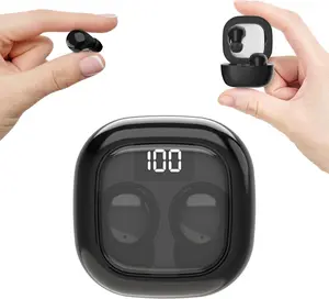 Invisible Mini Sleep Earbuds Wireless Bluetooth, Ultra-Light Comfort  Ear Buds for Side Sleepers Sleeping, Portable Charging Case, Tiny Micro Discreet Hidden Earbuds Headphones for Work & Sleeping Small Ears Gym