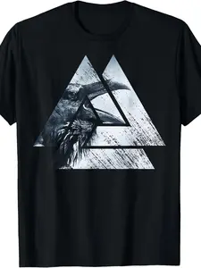 Huginn and Muninn Viking Odins Raven Norse Valknut