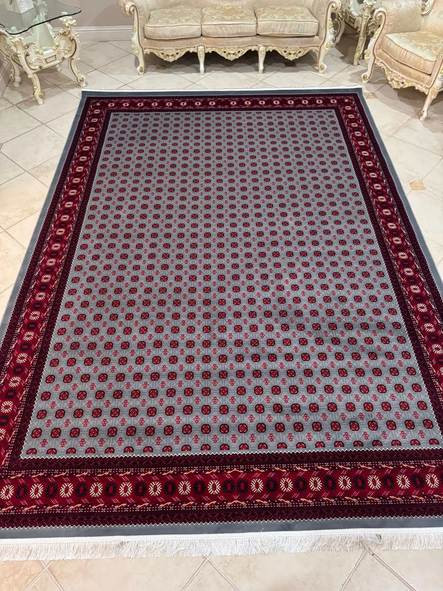 Persian Design High Quality Rugs - Intricate Artistry Hand-Knotted Cotton Carpets for Durable & Elegant Home Decor