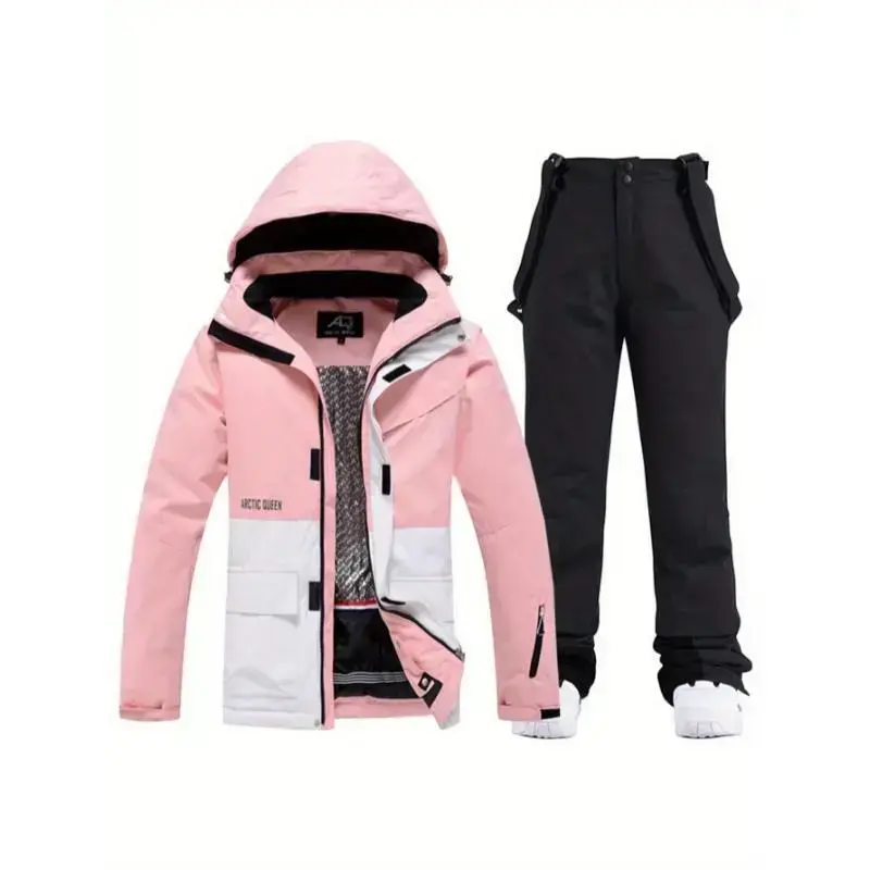 Women's Ski Jacket and Trousers Windproof High Quality Cold Adjustable Ski Top and Trousers Winter Snow Sports Snowboarding Skating Mountaineering Camping Ski Clothing Set Pink Outfits(Raincoats) Women's Ski Jacket and Trousers Windproof High Quality Cold Adjustable Ski Top and Trousers Winter Snow Sports Snowboarding Skating Mountaineering Camping Ski Clothing Set Pink Outfits(Raincoats)