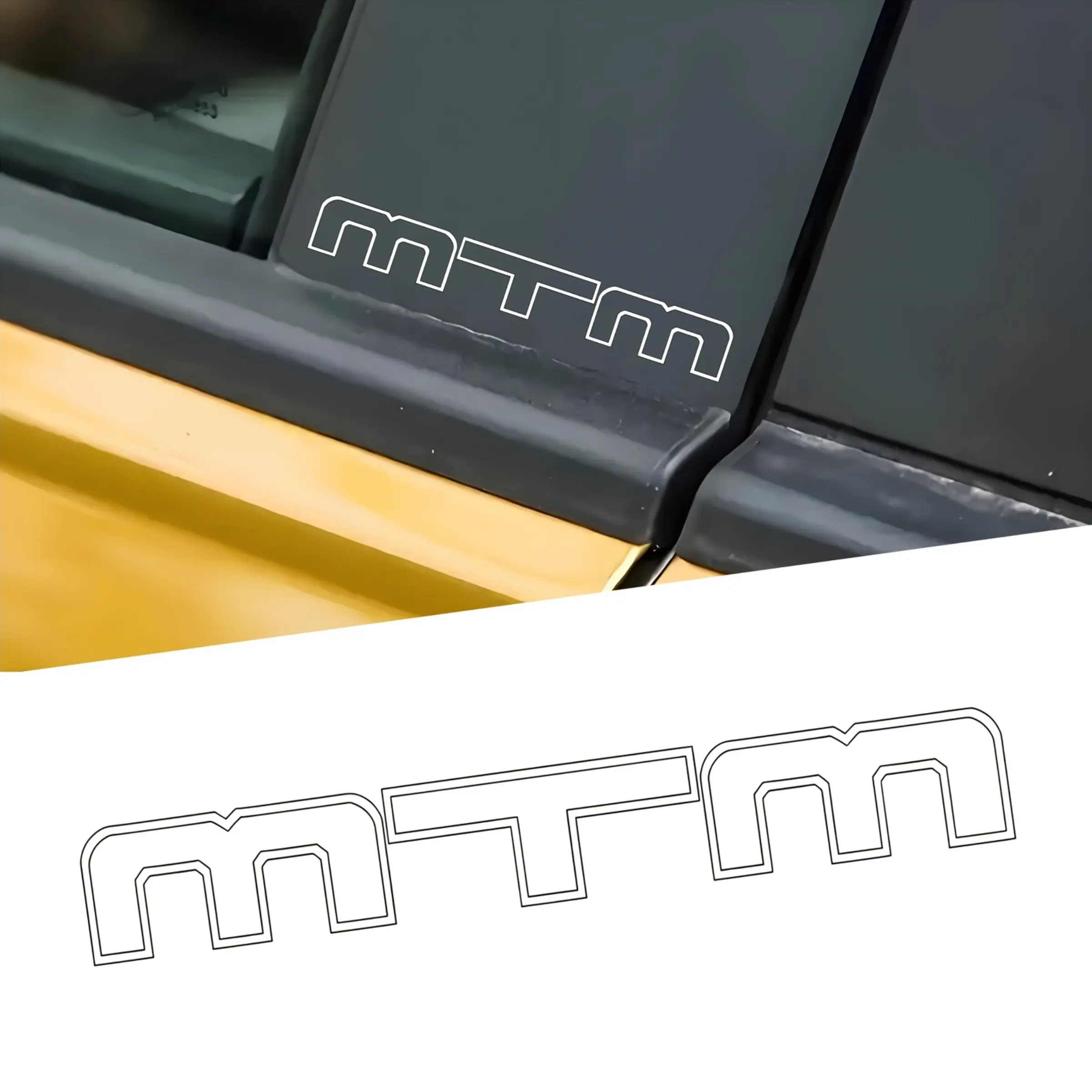 2PCS Car Stickers MTM Car Logo Badge Decoration Stickers Suitable for Audi A3 A4 A5 A6 A7 A8 Q3 Q5 Q7 Q8 Car Styling Accessories