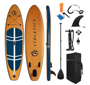 Inflatable Stand Up Paddle Board (6 Inches Thick), ISUP Package W/Premium SUP Accessories & Backpack, Non-Slip Deck,Fins, Adjustable Paddle, Leash, Hand Pump,Standing Boat for Youth & Adult