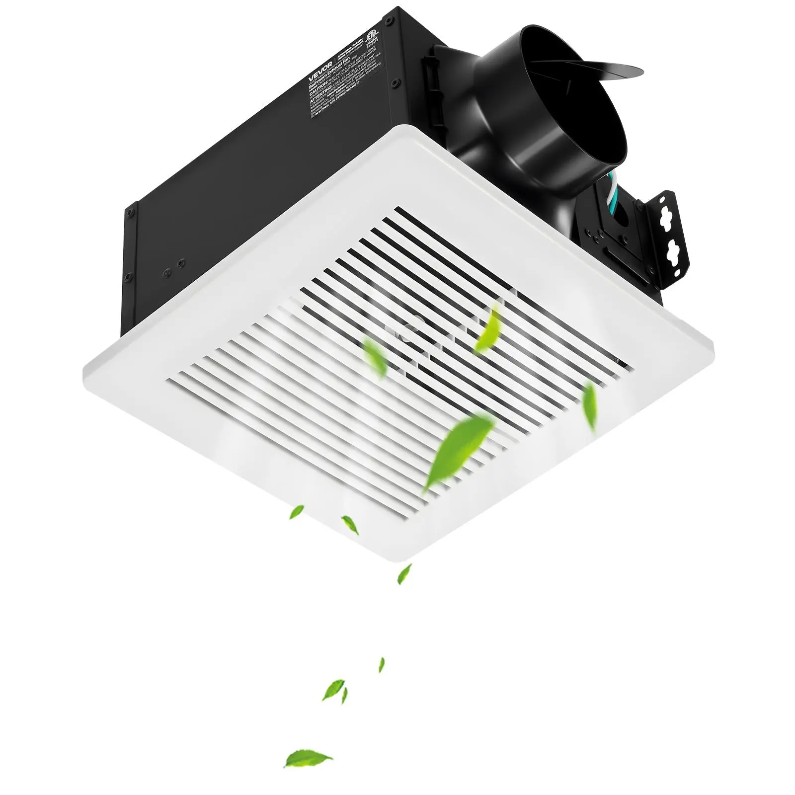 【SummerFinds】VEVOR Bathroom Exhaust Fan, 50-80-110 CFM Bathroom Vent, Low-Noise, Premium Motor Ceiling Fan, Standard 4-inch Duct Interface for Laundry Room, Storage Room, Home Ventilation, White