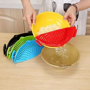Silicone Filter Basket for Pasta Meat Vegetables Fruits, Universal Fit Design, Durable & Reusable Kitchen Accessory