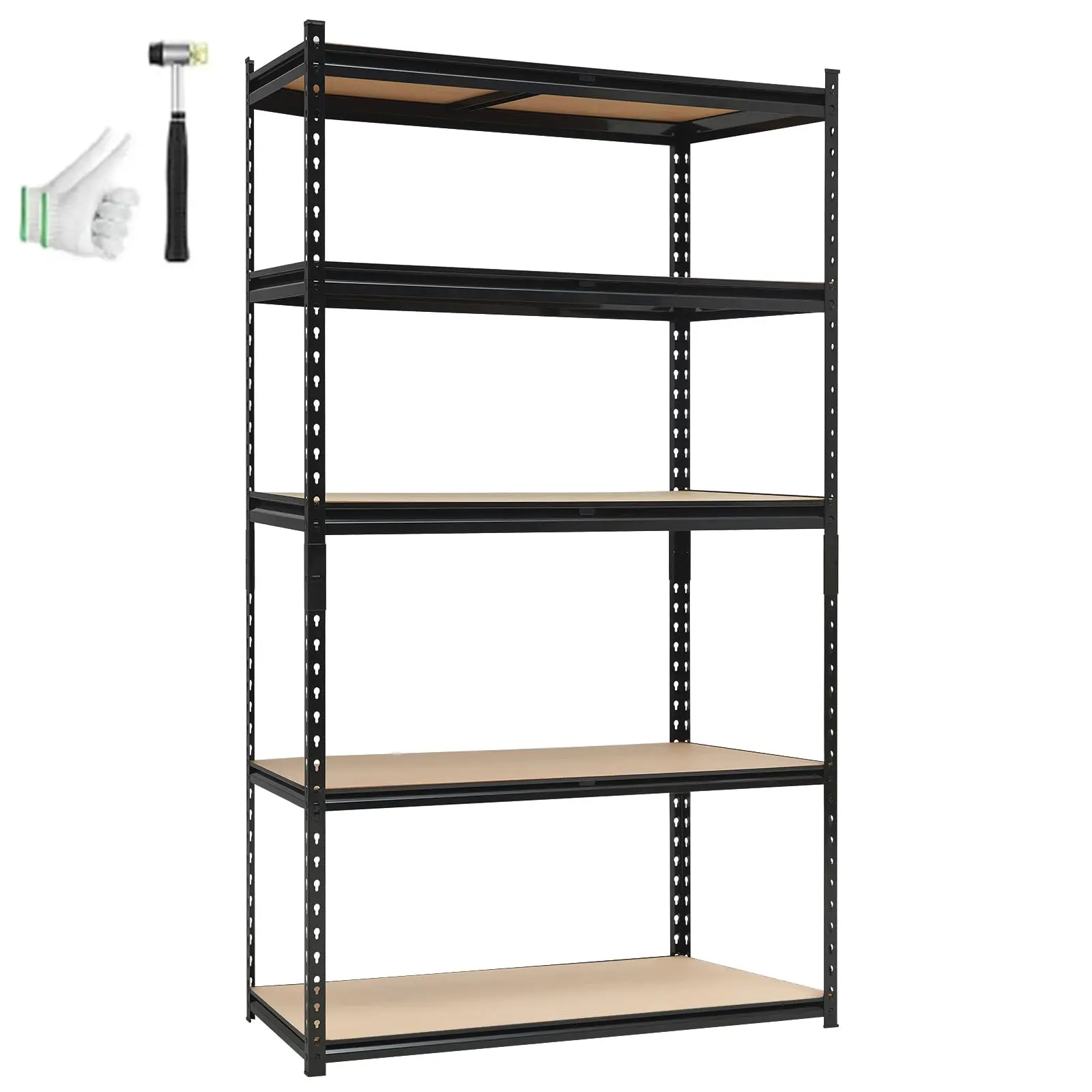 Garvee Heavy Duty Garage Shelving Units,5-Tier Adjustable Storage Shelves,36 * 18 * 72in,Loads 2000 LBSS,Adjustable Garage Storage Shelving, Metal Storage Utility Rack Shelf Unit