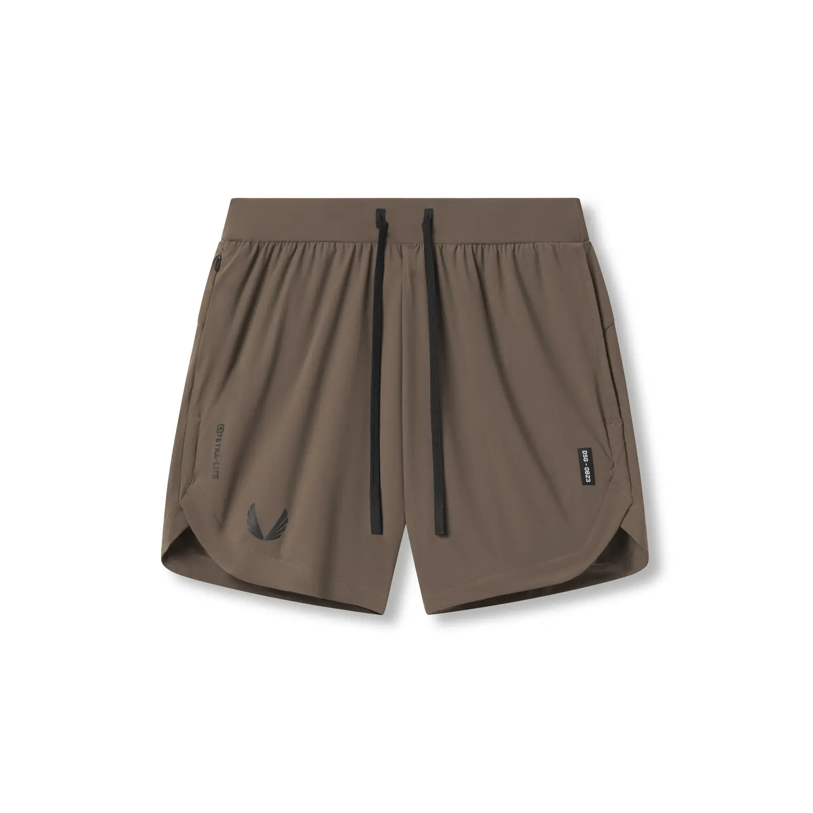 Men's Tetra-Lite® 7" Linerless Utility Shorts - Deep Taupe "Wings", Reflective Menswear with Pocket, Split, Bottoms, Zip Closure, True Size, Standard Fit, Above The Knee, Casual
