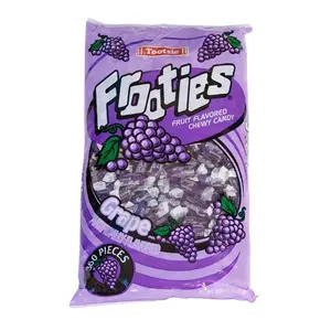 Tootsie Roll Frooties Grape Fruit-Flavored Candies - 360 Pieces, 38.8oz Low-Fat Chewy Fall Sweet Snack Bonbons