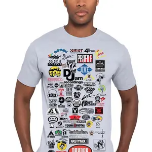 VINTAGE SLANG HIP HOP LABELS SHORT SLEEVE TEES Streetwear Tshirt