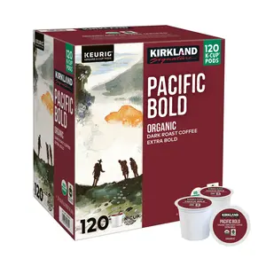 Kirkland Signature Coffee Organic Pacific Bold K-Cup Pod, 120-count