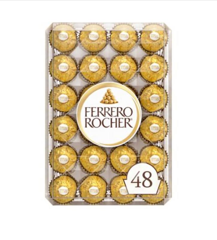 Ferrero Rocher, Milk Chocolate Hazelnut Candy, 48 Count